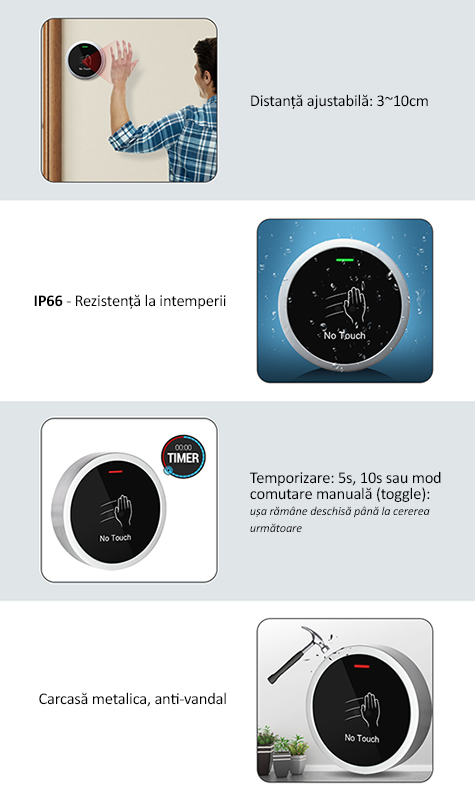 Butoane REX No Touch Butoane REX No Touch